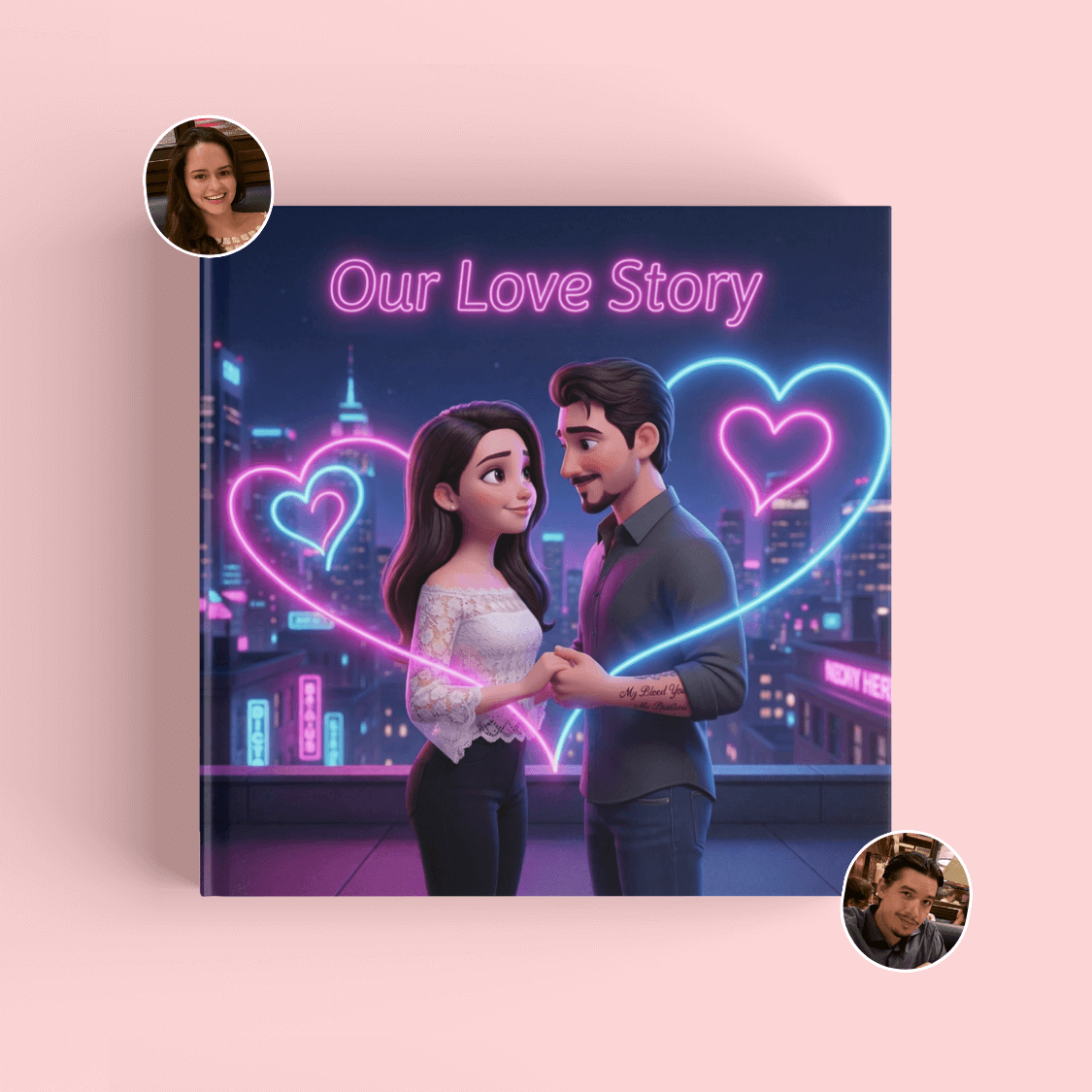 Cover of a personalized Love Tales love story book
