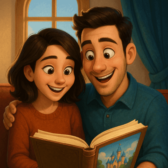 3D cartoon illustration style for personalized storybook